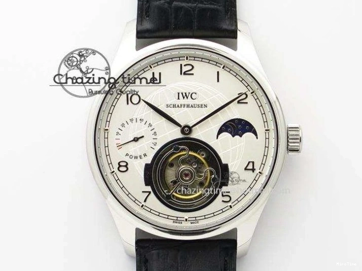 MIROTIME 0416 Breathable Portuguese Real PR IW500127 ZF 1:1 Best Edition Gray Red Dial On Black Leather Strap A 7332